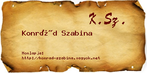Konrád Szabina névjegykártya